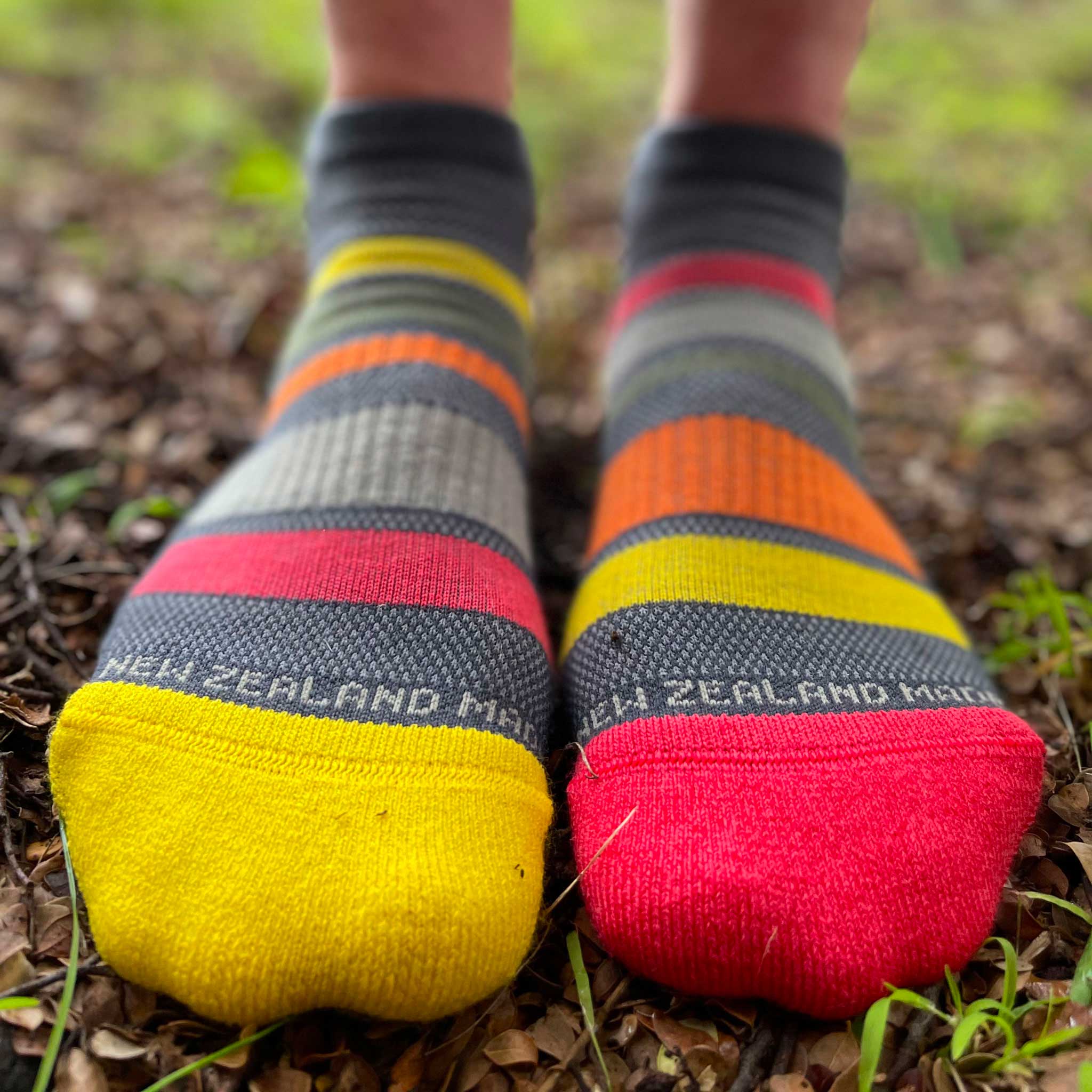 COLOURFUL STRIPED ANKLE SOCKS