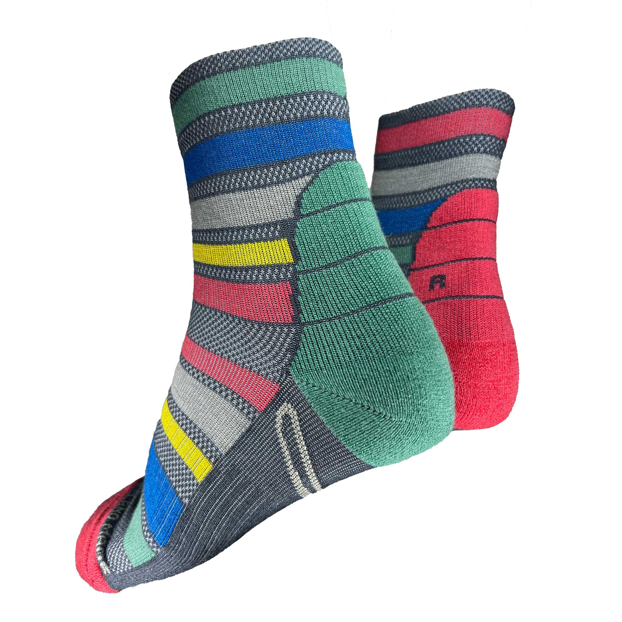 Yank Performance Quarter Sock | Mismatched Rainbow - Yank NZ