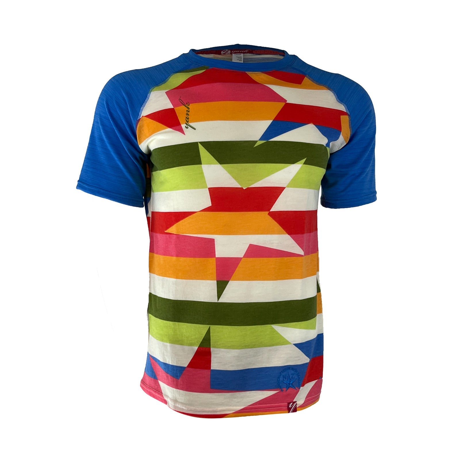 Men's Snazzy Rock Star Short Sleeve Merino Shirt | Stripe - Yank NZ
