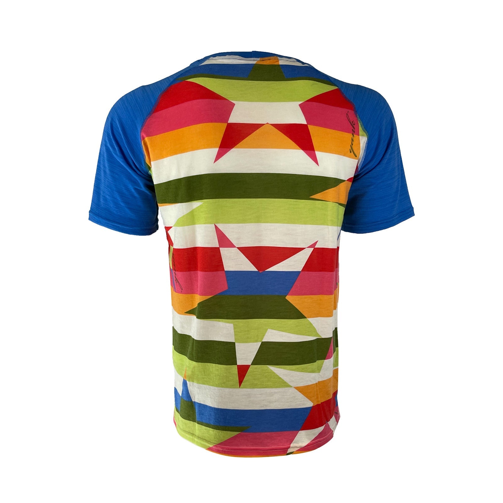 Men's Snazzy Rock Star Short Sleeve Merino Shirt | Stripe - Yank NZ