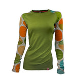 Women's Autumn Spice Merino Long Sleeve | Green - Yank NZ