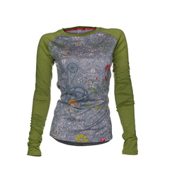 Women's Sugar Skull Long Sleeve | Green - Yank NZ