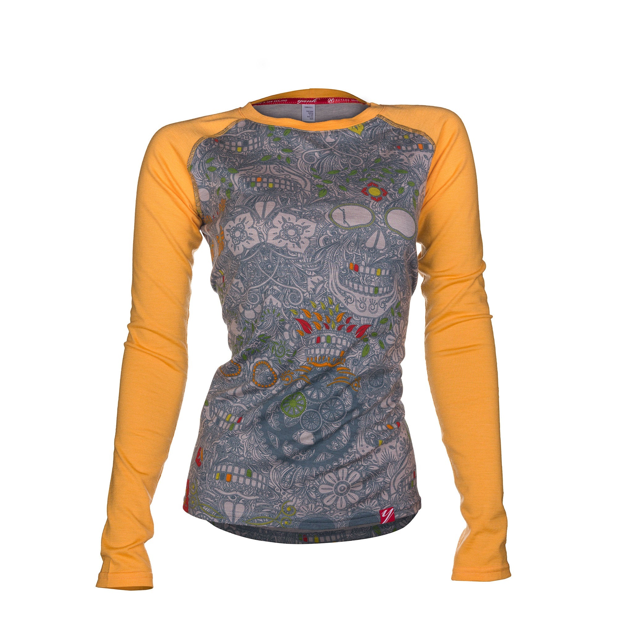 Women's Sugar Skull Long Sleeve | Marigold - Yank NZ