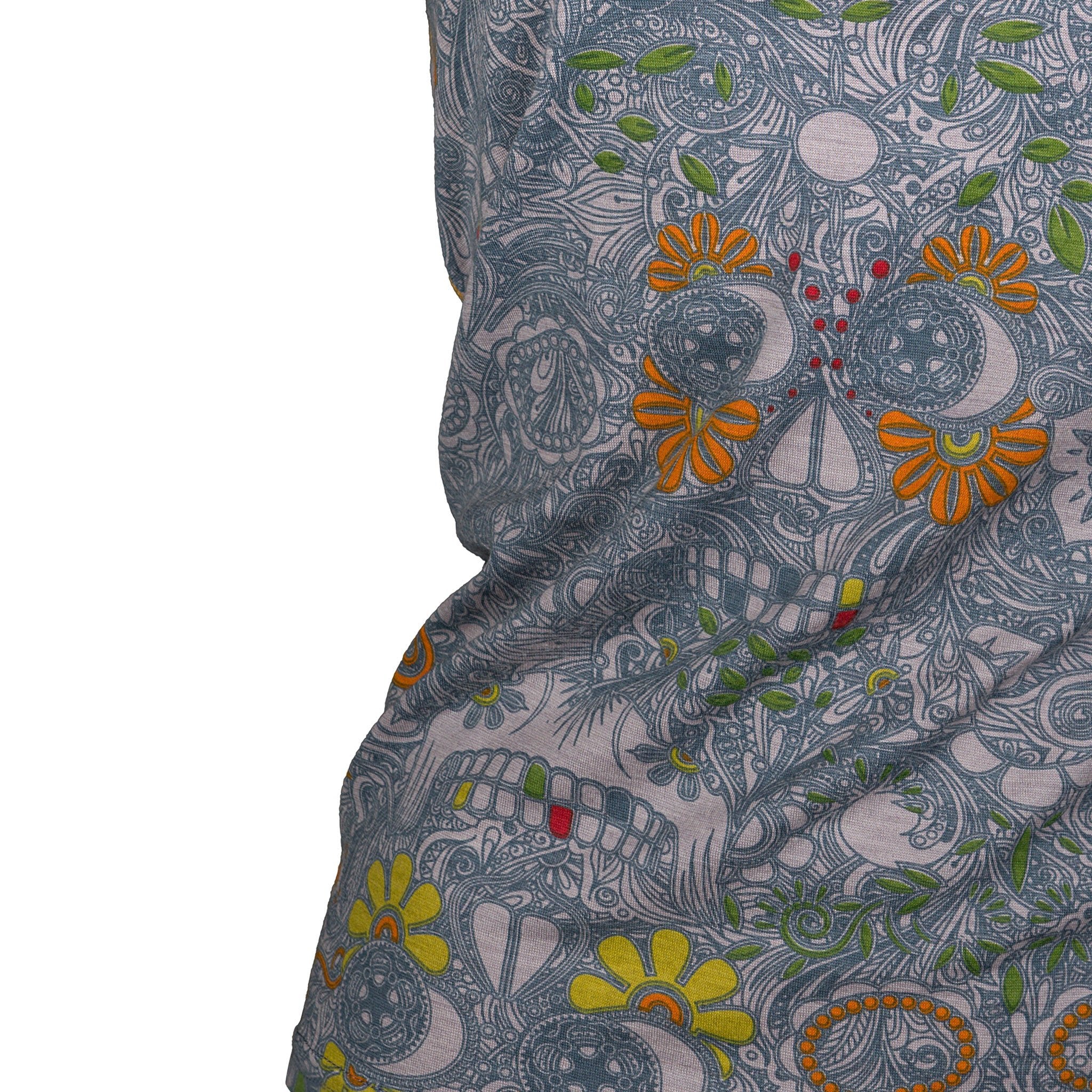 Women's Sugar Skull Printed Merino Singlet | Yank NZ